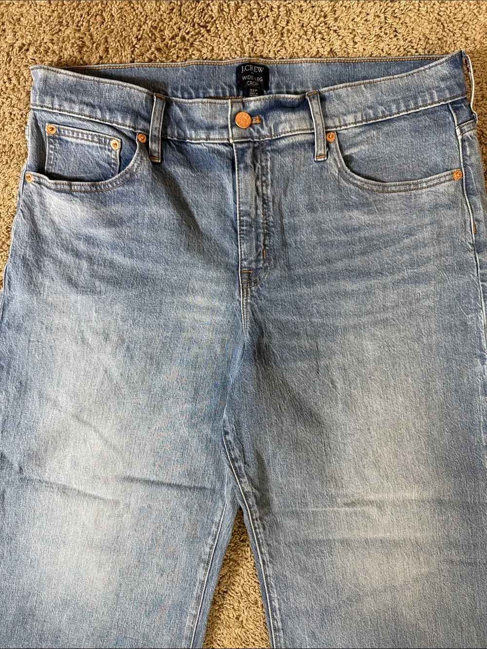 J. Crew Light Blue Wide-Leg Crop Jeans SKU1570